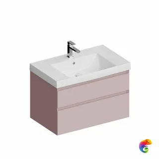 CUB.80.2/MAL Тумба CUBO подвесная с ящиками 80, мальва матовая