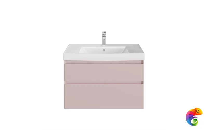 CUB.80.2/MAL Тумба CUBO подвесная с ящиками 80, мальва матовая