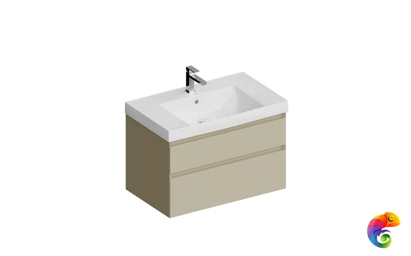 CUB.80.2/LIM Тумба CUBO подвесная с ящиками 80, лимо матовая