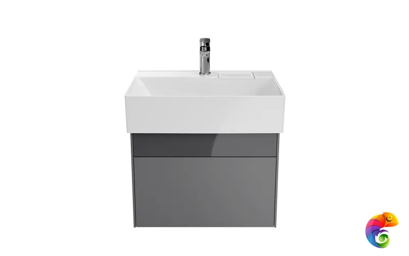 LOG.60.2/ST Тумба LOGICA подвесная 2 ящика 60 см, стальной серый