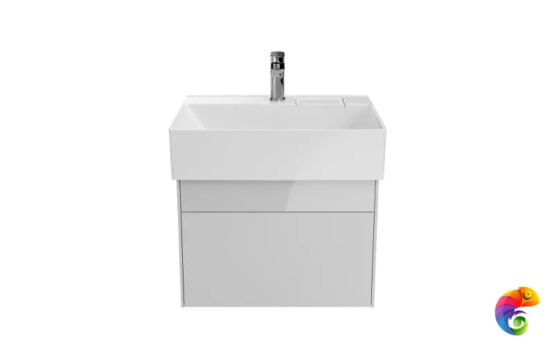 LOG.60.2/WHT Тумба LOGICA подвесная 2 ящика 60 см, белоснежный