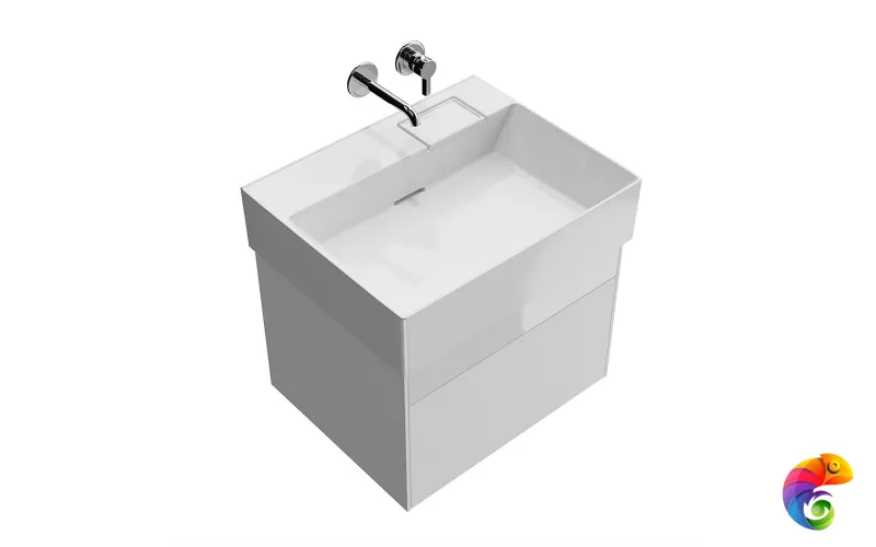 LOG.60.2/WHT Тумба LOGICA подвесная 2 ящика 60 см, белоснежный