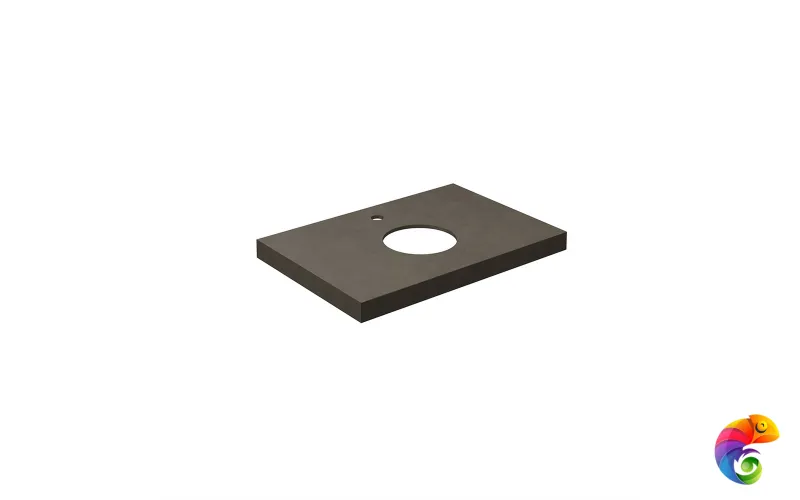 CN70.DD507020R Спец. изделие декоративное из керамогранита Про Чементо 70x48, коричневый тёмный матовый