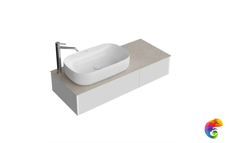 MA.120.2/MGR.M Тумба MAGICA подвесная 120, 2 ящика, утренний серый матовый