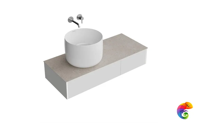 MA.120.2/MGR.M Тумба MAGICA подвесная 120, 2 ящика, утренний серый матовый