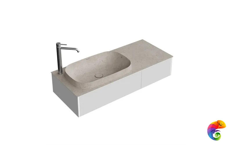 MA.120.2/MGR.M Тумба MAGICA подвесная 120, 2 ящика, утренний серый матовый