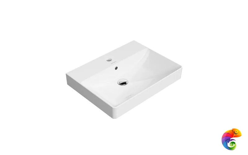 PROR.wb.55 Раковина PRO мебельная/подвесная 55, белая глянцевая