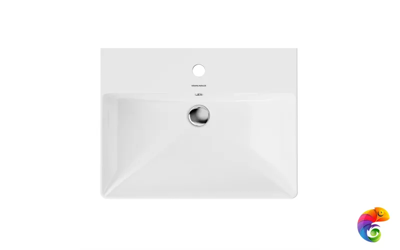 PROR.wb.55 Раковина PRO мебельная/подвесная 55, белая глянцевая