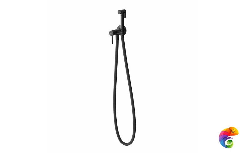886KM.01.093 Смеситель с гигиеническим душем встроенного монтажа, матовый чёрный