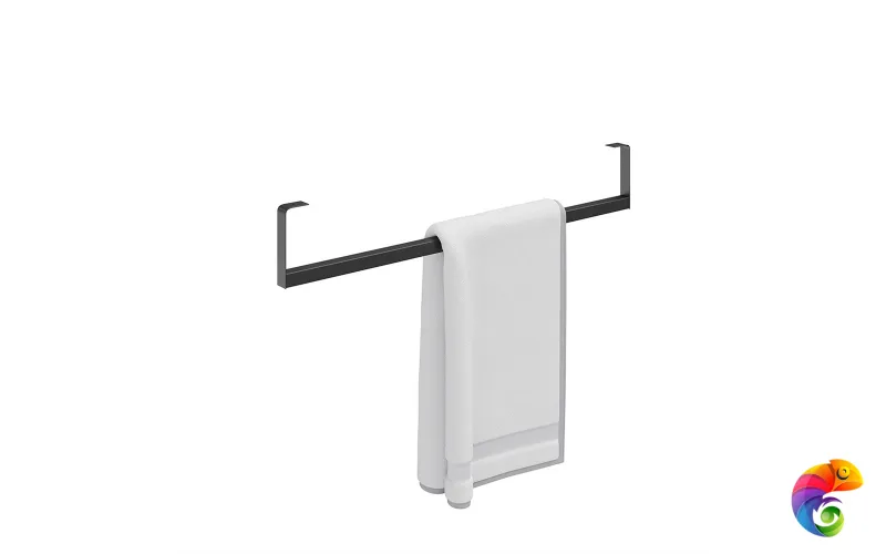 LO.trl.70\BLK.M Держатель для полотенец к раковинам LOGICA 70 с крепежом, черный матовый