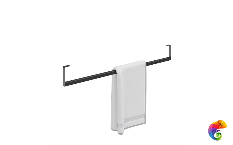 LO.trl.90\BLK.M Держатель для полотенец к раковинам LOGICA 90 с крепежом, черный матовый