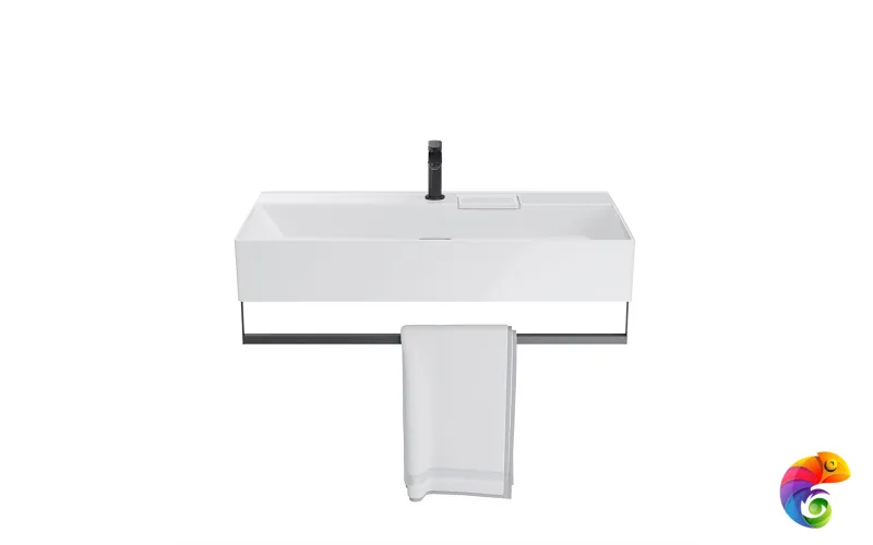 LO.trl.90\BLK.M Держатель для полотенец к раковинам LOGICA 90 с крепежом, черный матовый