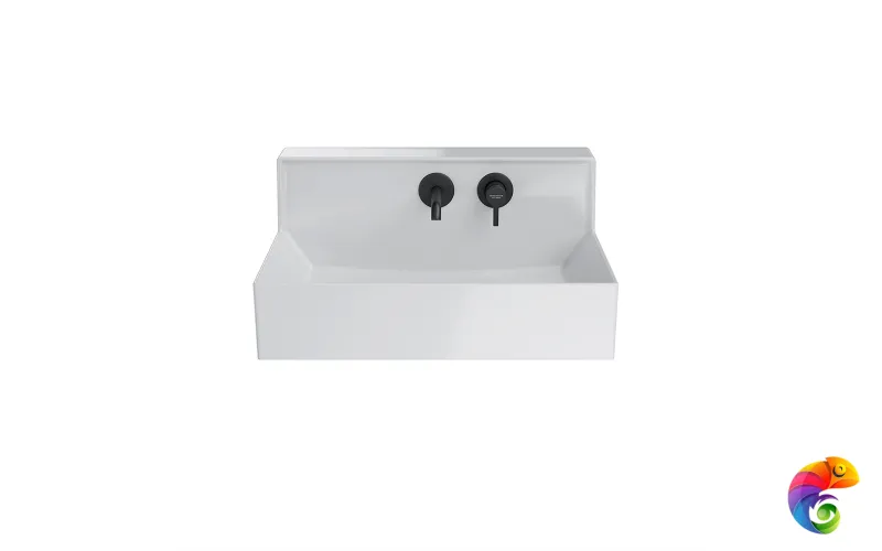 LO.M.wb.65 Раковина LOGICA M мебельная\подвесная cо встроенным смесителем 65, белая глянцевая