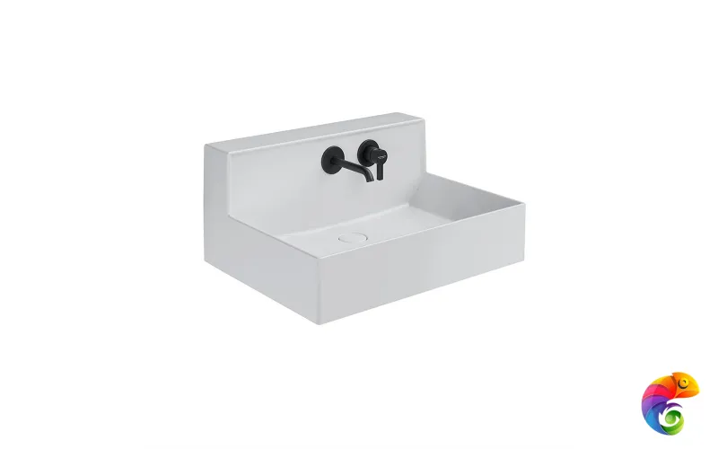 LO.M.wb.65 Раковина LOGICA M мебельная\подвесная cо встроенным смесителем 65, белая глянцевая