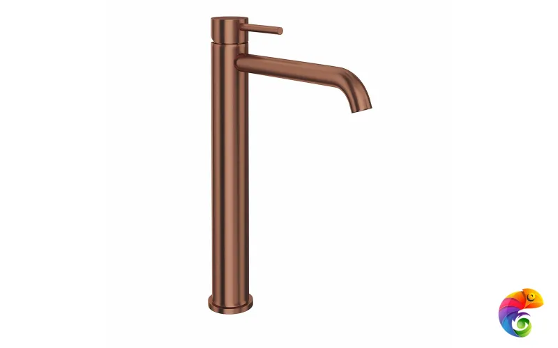 69615XKM.59.067 Смеситель для раковины ETERNA однорычажный, высокий, без дон\клапана 3/8”, брашированная медь, pvd