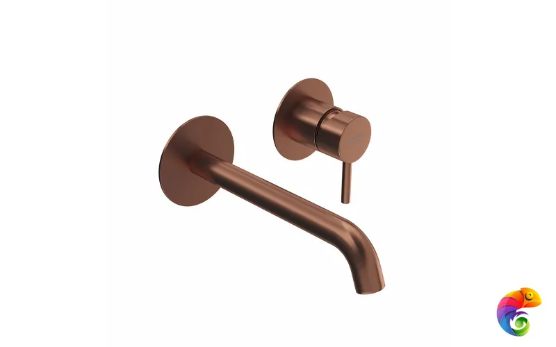69628EXKM.59.067 Смеситель для раковины ETERNA однорычажный настенный, без донного клапана, брашированная медь, pvd