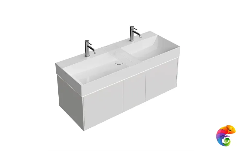 GR.120.3/AGR.M Тумба GRANDE подвесная 120, 3 ящика, архитектурный серый