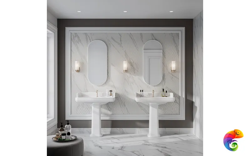 CO.mi.P.42/WHT Зеркало CONO овальное 42, белое матовое