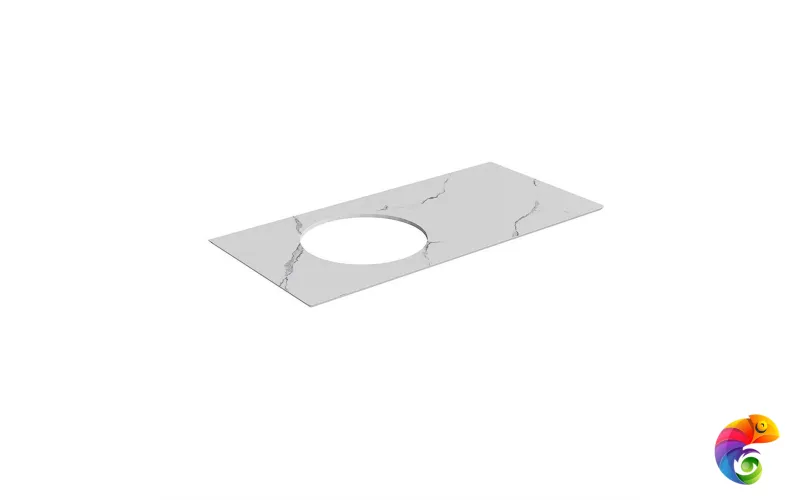 CO3.SG50008220R/100 Спец. изделие декоративное без отверстий под смеситель Монте Тиберио 100 см, белый натуральный