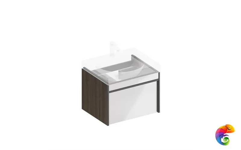 MOD.60.1+1/AR Тумба MODULA подвесная 60 с ящиком 1+1, арабика