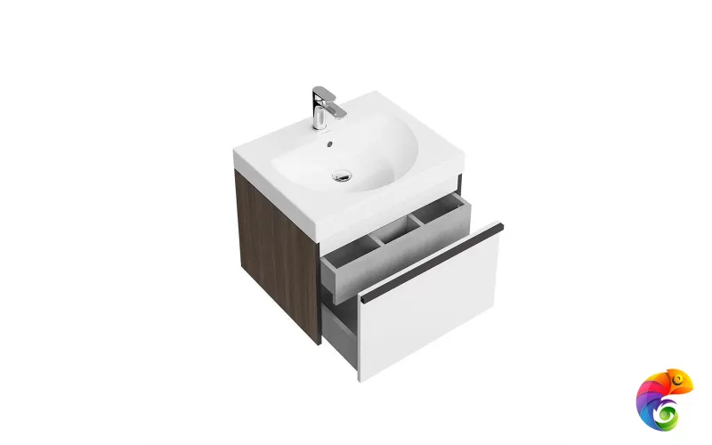 MOD.60.1+1/AR Тумба MODULA подвесная 60 с ящиком 1+1, арабика