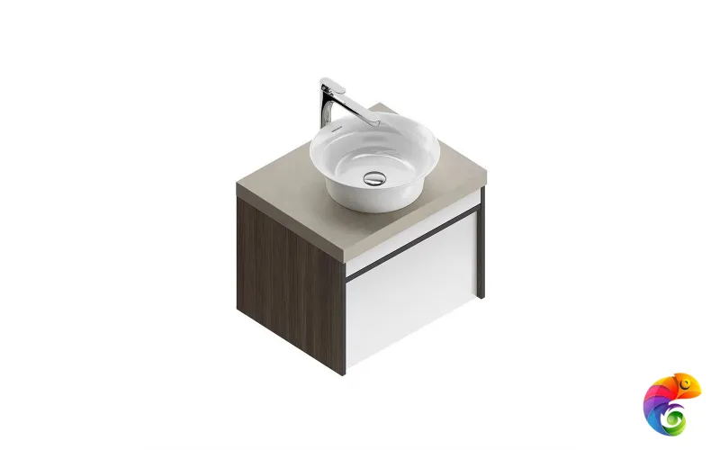 MOD.60.1+1/AR Тумба MODULA подвесная 60 с ящиком 1+1, арабика