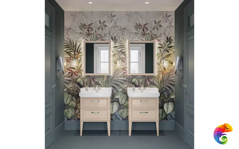 PO.M.60.2/CAM Тумба POMPEI напольная с 2 ящиками 60, камео бежевый глянцевый