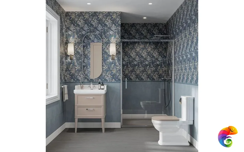 PO.M.60.2/CAM Тумба POMPEI напольная с 2 ящиками 60, камео бежевый глянцевый