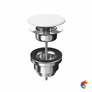 KMUNDr07MWh1 Донный клапан с керамической крышкой, белый матовый