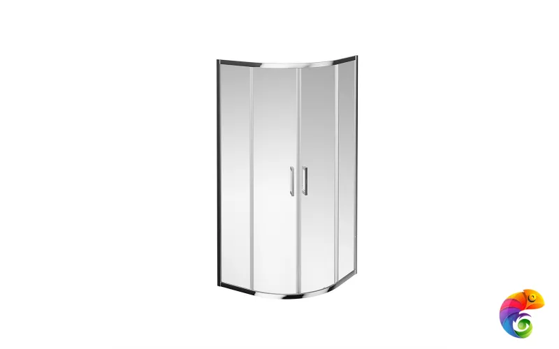 VE.90.RSD.CR Душевой уголок VETRO, раздвижной, четверть круга, 90х90х195, хром