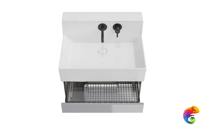 LO.M.65\GRAY Тумба LOGICA M подвесная 2 выдвижных ящика 65, серый