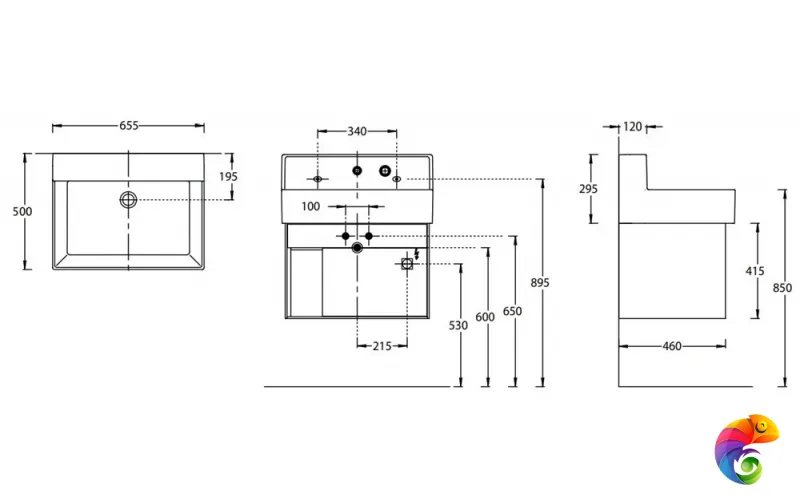 LO.M.65\WHT Тумба LOGICA M подвесная 2 выдвижных ящика 65, белоснежный