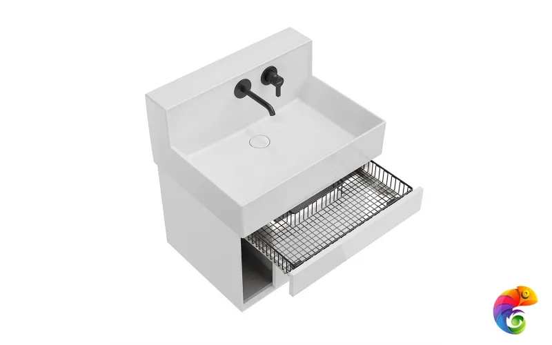 LO.M.65\WHT Тумба LOGICA M подвесная 2 выдвижных ящика 65, белоснежный