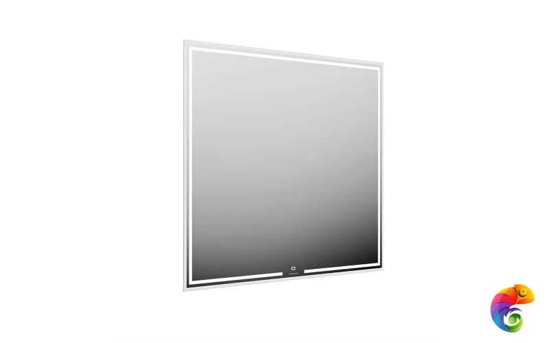 MIO.mi.90\WHT Зеркало MIO прямоугольное с диммером 90, белое