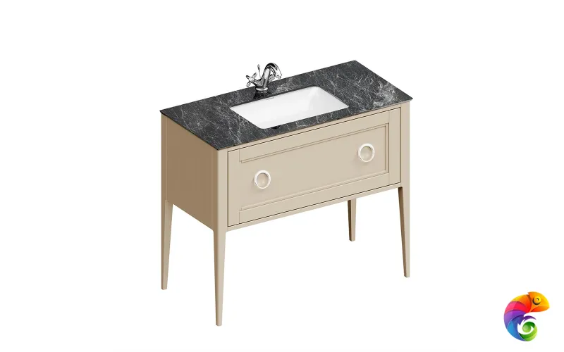 PL.CN.100.1\CAP.M Тумба PLAZA Classic NEO напольная 1 ящик 100, капучино матовый