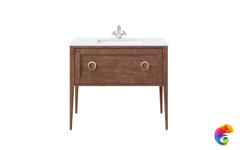 PL.CN.100.1\NUT.M Тумба PLAZA Classic NEO напольная 1 ящик 100, орех матовый