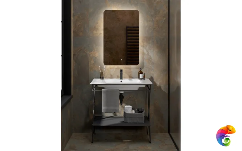 PRO.mi.55\WHT Зеркало PRO с подсветкой LED 55, белый глянцевый