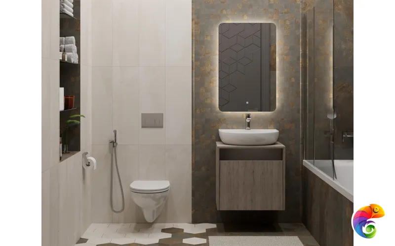 PRO.mi.55\WHT Зеркало PRO с подсветкой LED 55, белый глянцевый