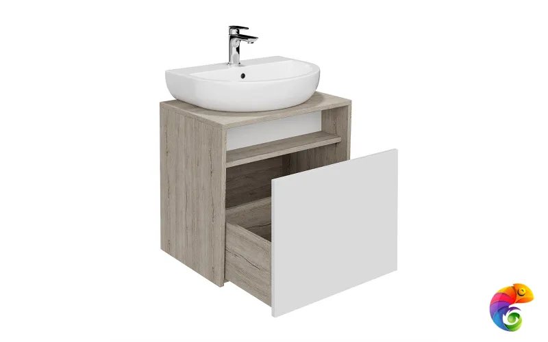 PRO.60.1\WHT Тумба PRO подвесная 1 ящик 60, белая глянцевая