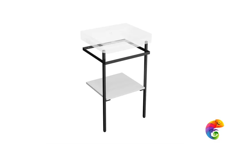 PRO.50.01/BLK.M Структура металлическая PRO напольная 50, черная матовая