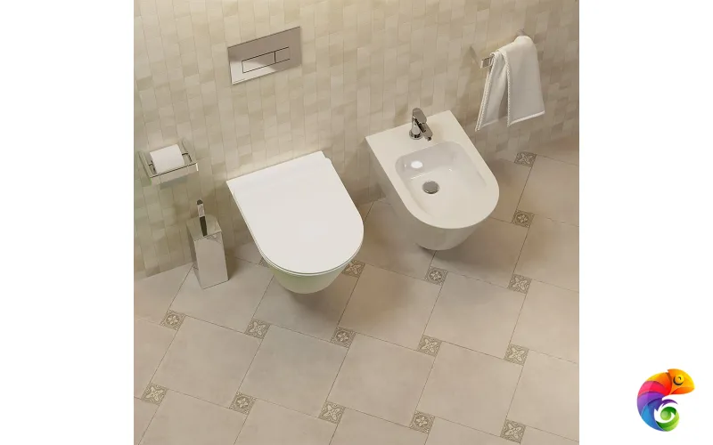 PLMR.seat.02/WHT Сиденье PLAZA Modern/BG Rimless Slim soft close+clip up, белый