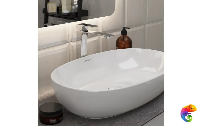 PLR.wb.60 Раковина PLAZA 60х38 cм накладная, без отверстия под смеситель