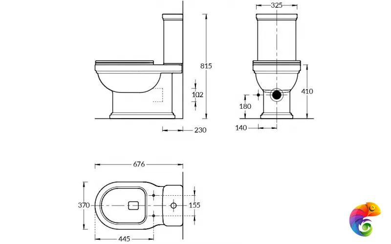 PO.wc.01 Унитаз POMPEI напольный с крепежом без сиденья