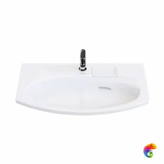 RV.wb.80 Раковина RIVA мебельная с крепежом 80, белая глянцевая