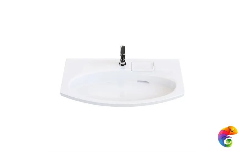 RV.wb.80 Раковина RIVA мебельная с крепежом 80, белая глянцевая