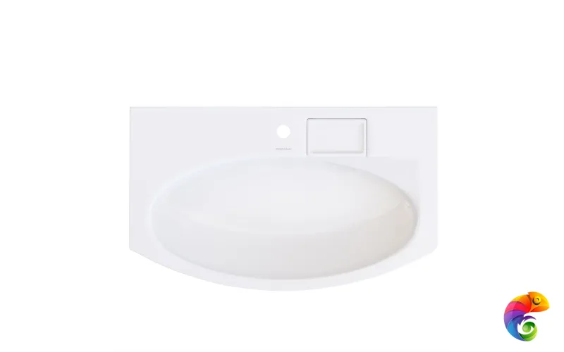 RV.wb.80 Раковина RIVA мебельная с крепежом 80, белая глянцевая