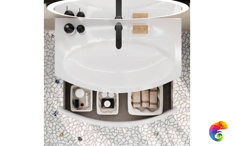 RV.wb.80 Раковина RIVA мебельная с крепежом 80, белая глянцевая