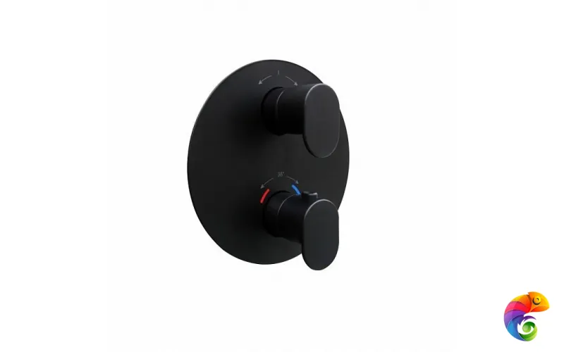 67638EKM.01.093 Встраиваемый термостатический смеситель д/душа с регулировкой темп. матовый черный