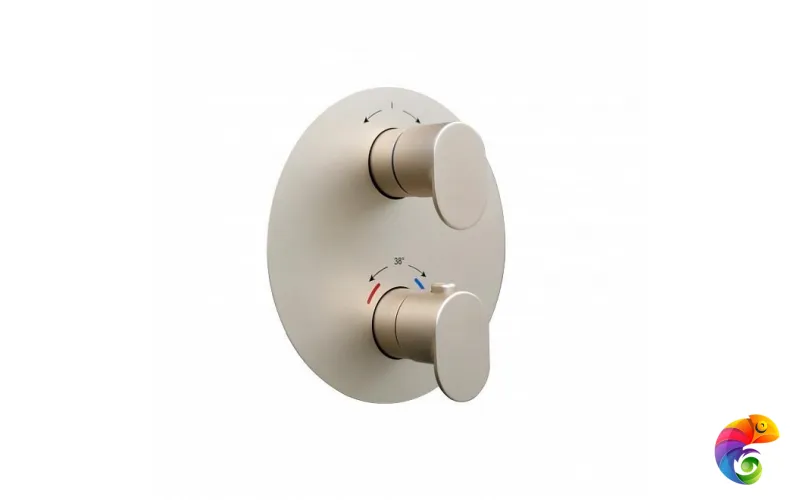 67638EKM.M0.071 Встраиваемый термостатический смеситель д/душа с регулировкой темп. золотой атласный