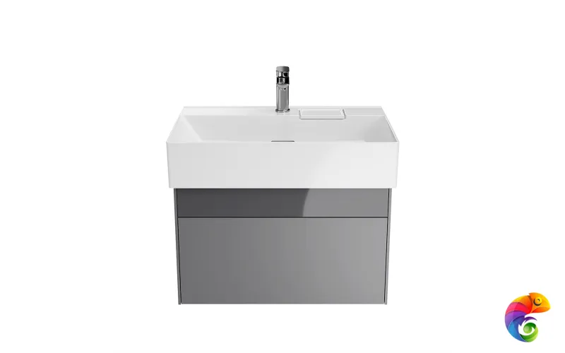 LOG.70.2/ST Тумба LOGICA подвесная 2 ящика 70 см, стальной серый